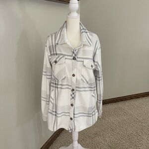 Ultra Flirt White and Gray Utility Jacket